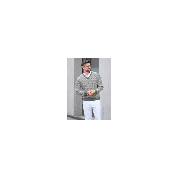 V-Pullover mit markantem Halsausschnitt in 3 Farben